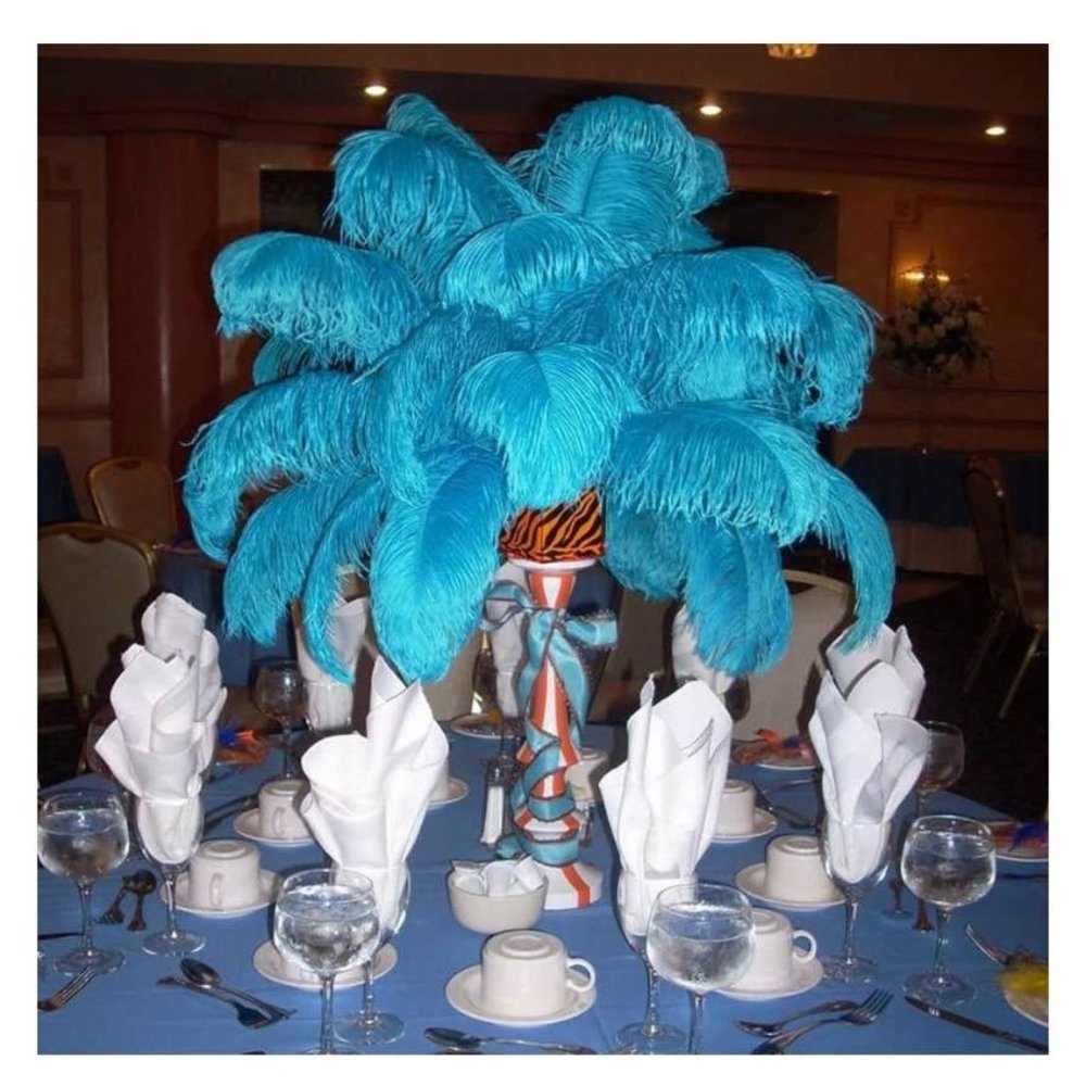 Turquoise Feathers Teal Blue Green 16-18 inches | Set of 10 ~ New